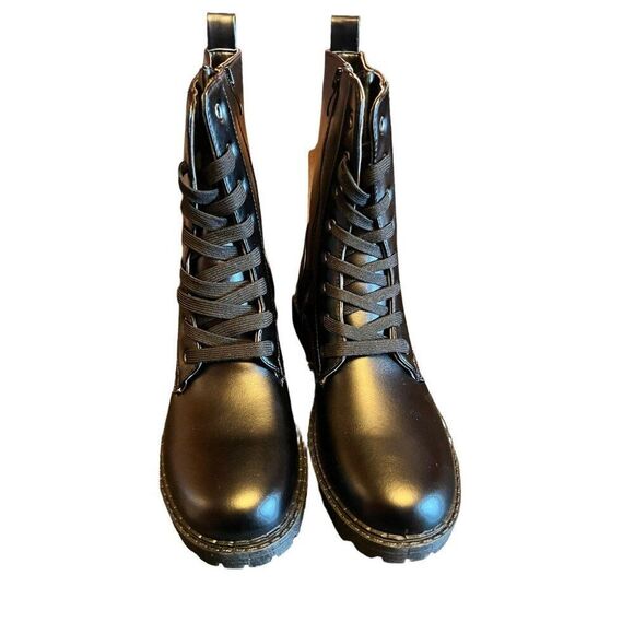 Ready Salted New In Box Women's Black Combat Boots Size 9 - Picture 4 of 6